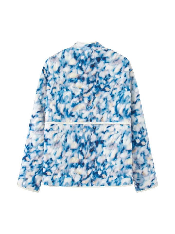 Flower quilted jacket for women with practical pockets Lune London