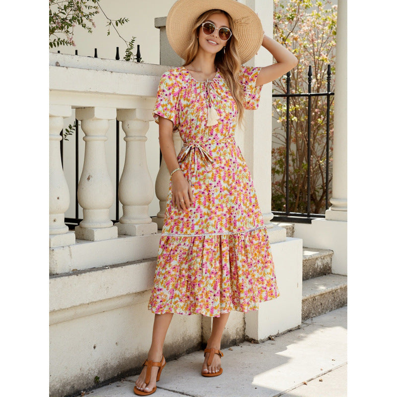 Chic and Stylish Floral Ruffle Maxi Dresses for Women