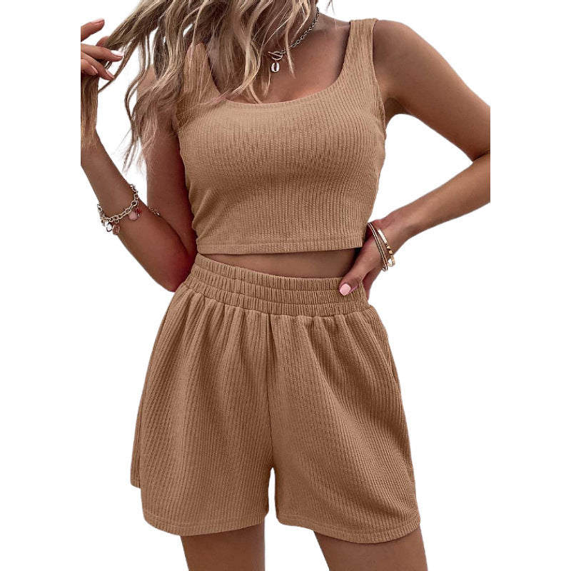 Lune London casual shorts and crop top set for women
