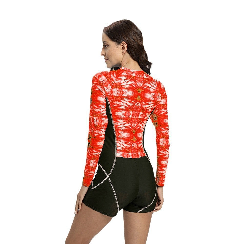 Ladies long sleeve surf suit with integrated UV sun protection Lune London