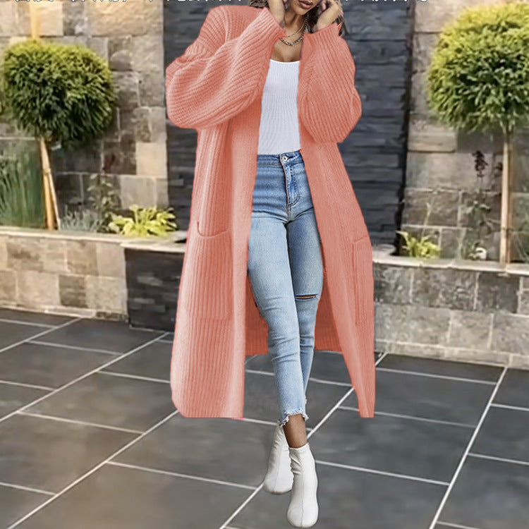 Cardigan femme en tricot épais avec poches et design à ouverture frontale Chic & Stil