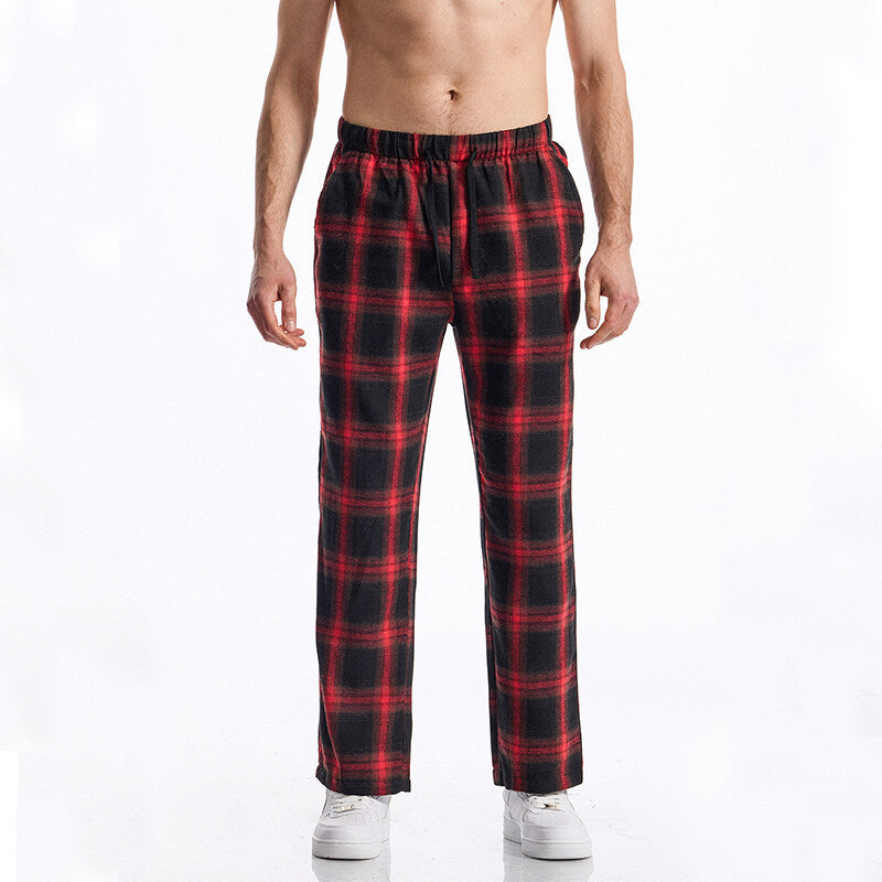 Men's flannel pajama pants with comfortable elastic waistband Lune London