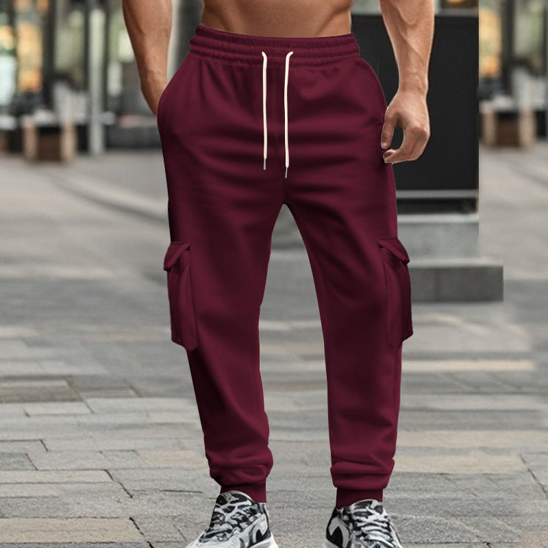 Cargo jogger pants for men with elastic waistband and practical pockets Lune London