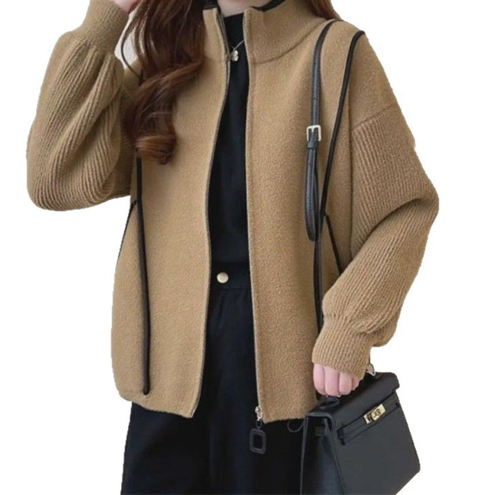 Veste volumineuse pour femmes avec col haut et fermeture éclair continue Chic & Stil