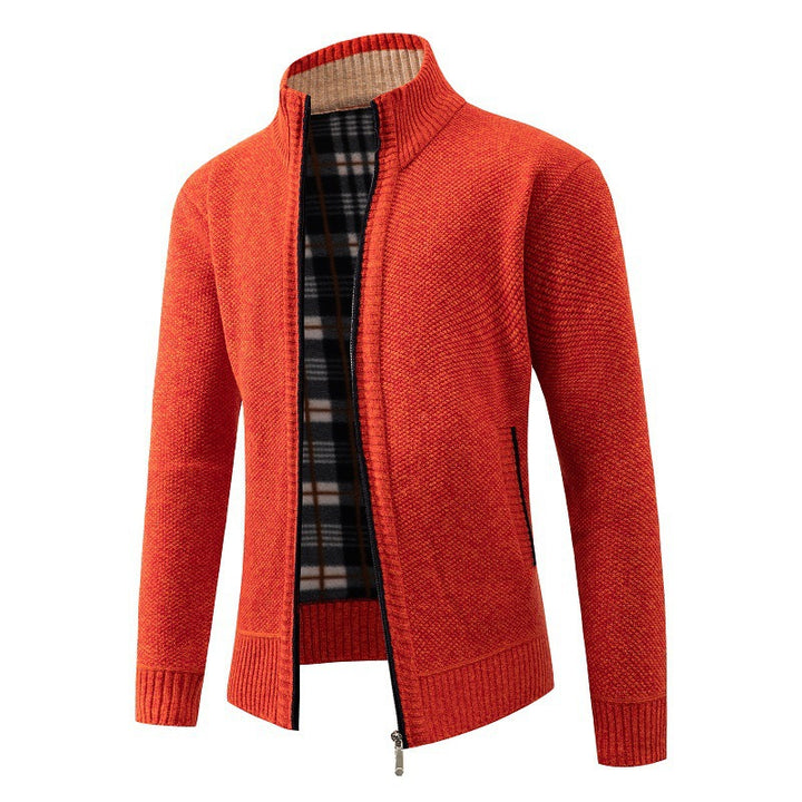 Fashion knit jacket for men with an innovative structure and a warm lining Lune London