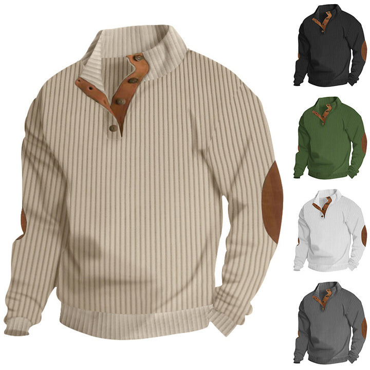 Pulli élégant pour hommes avec col montant de haute qualité et détails contrastés à la mode Lune London