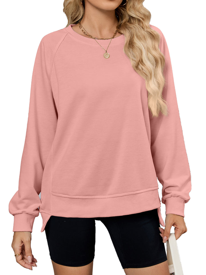 Casual sweatshirt for women with side slits and casual cut Lune London