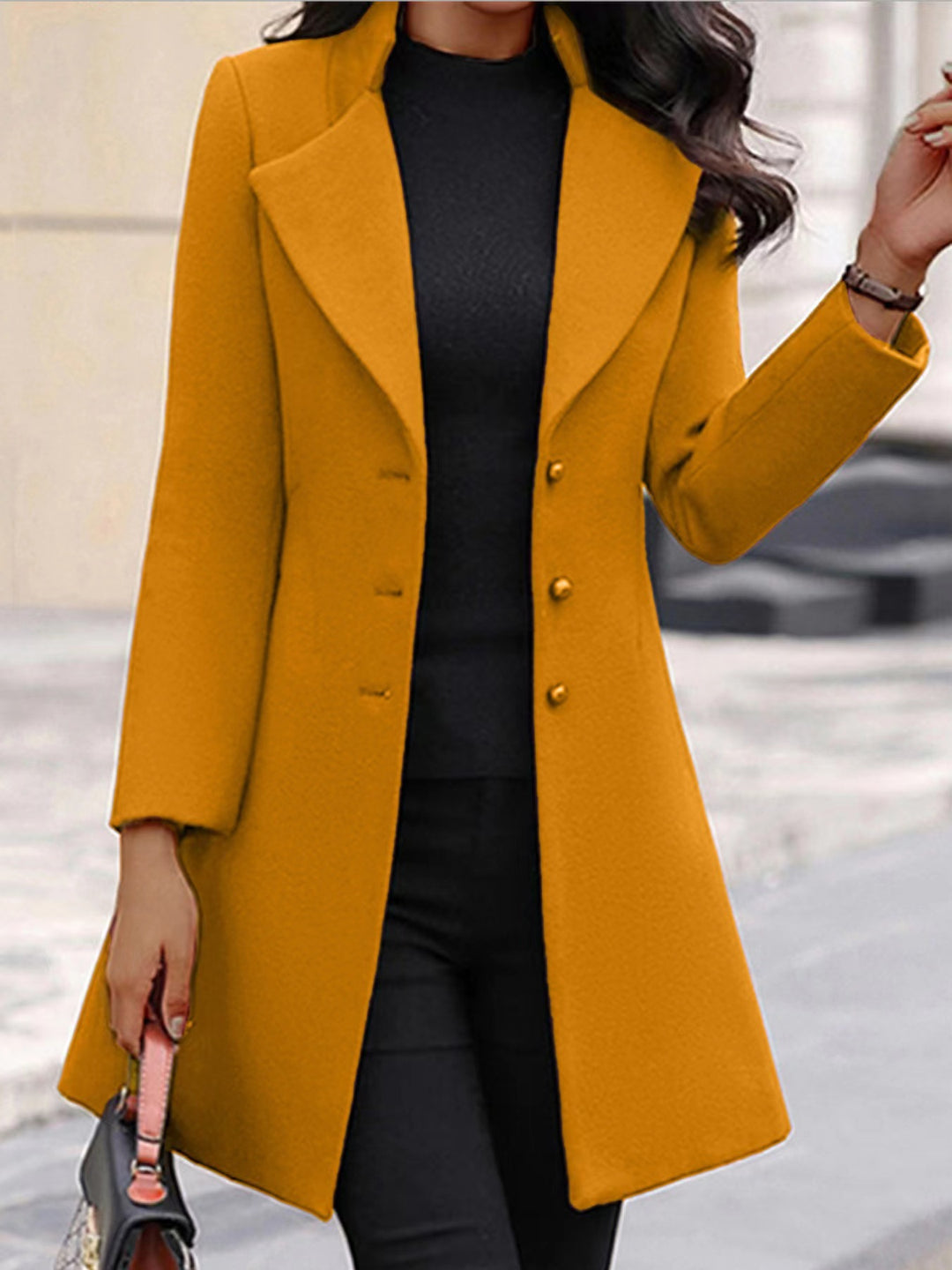 Ladies elegant and chic blazer coat with wide lapels Lune London