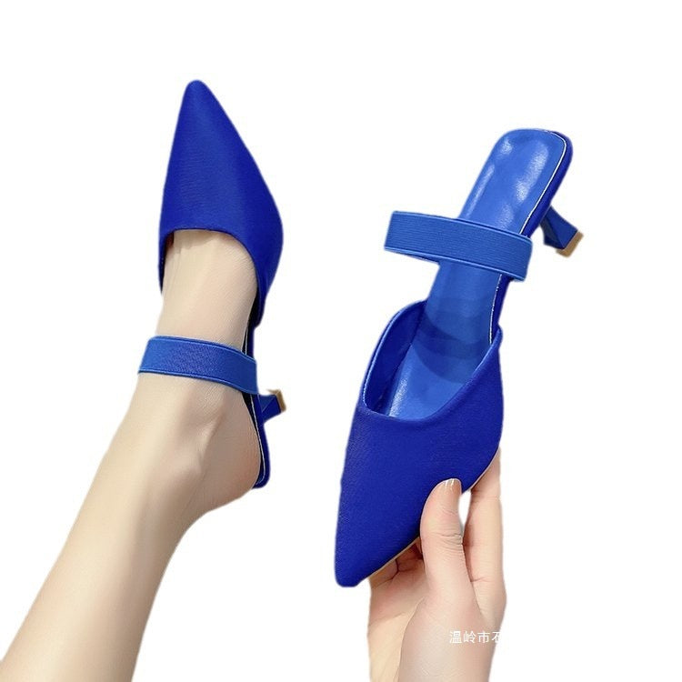 Ladies Slingback Pumps with a sleek pointed design and a comfortable heel strap Lune London