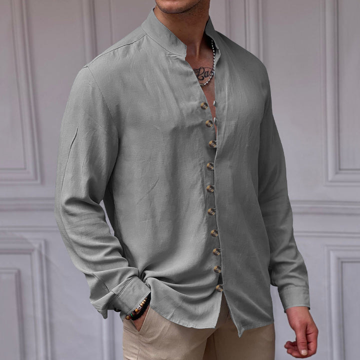 Chic long sleeve shirt for men with button details Lune London