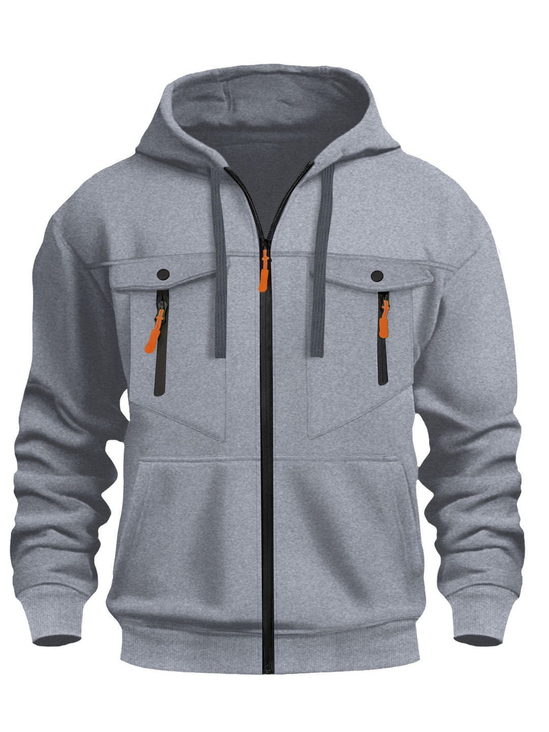 Men's Functional Hooded Jacket with Practical Zip Pockets Lune London