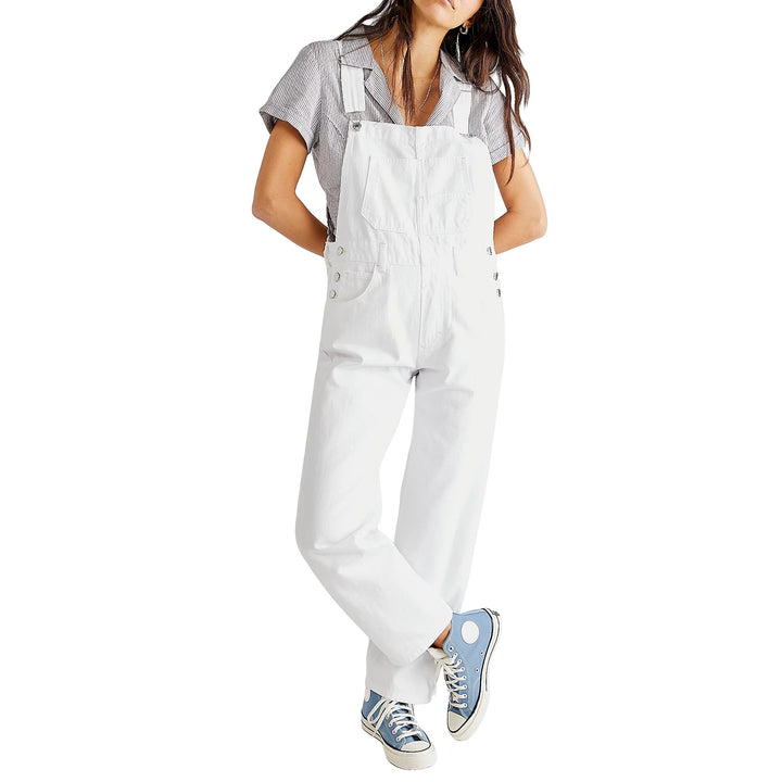 Women’s casual denim overalls with practical pockets and adjustable waistband Lune London