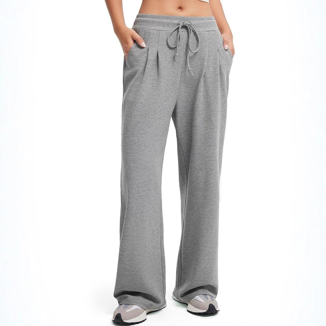 Pantalons décontractés amples pour femmes avec détails en bouton Chic & Stil
