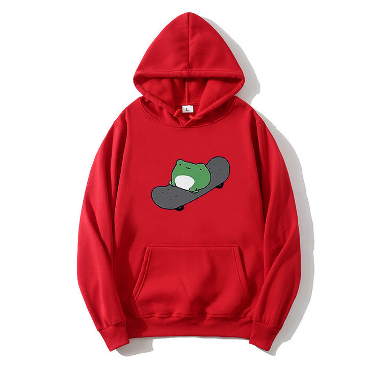 Women's hoodie with humorous frog design Chic & Stil