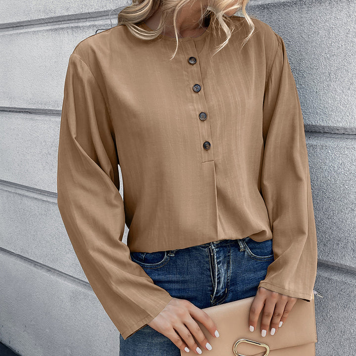 Women's Casual Shirt with Button Detail and Long Sleeves Lune London