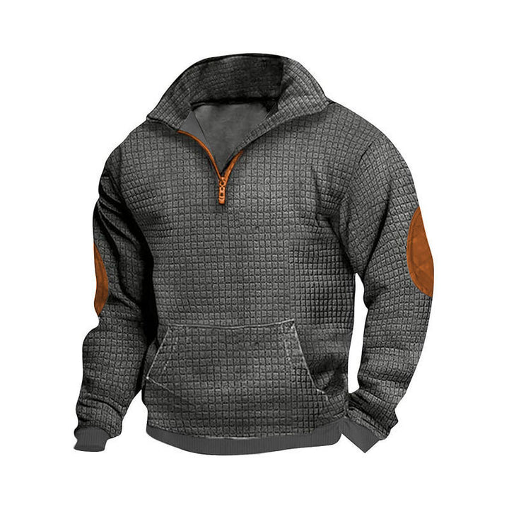 Men's sweater with high collar and zipper Lune London