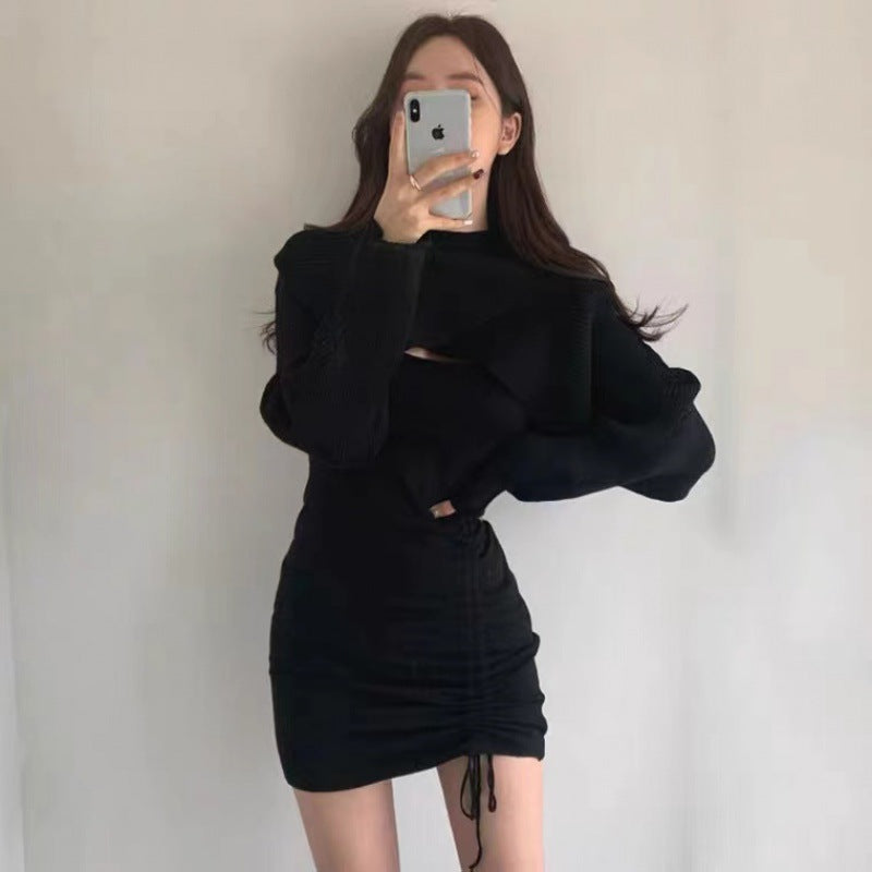 Knit dress for women with the look of an oversized sweater and details - Lune London