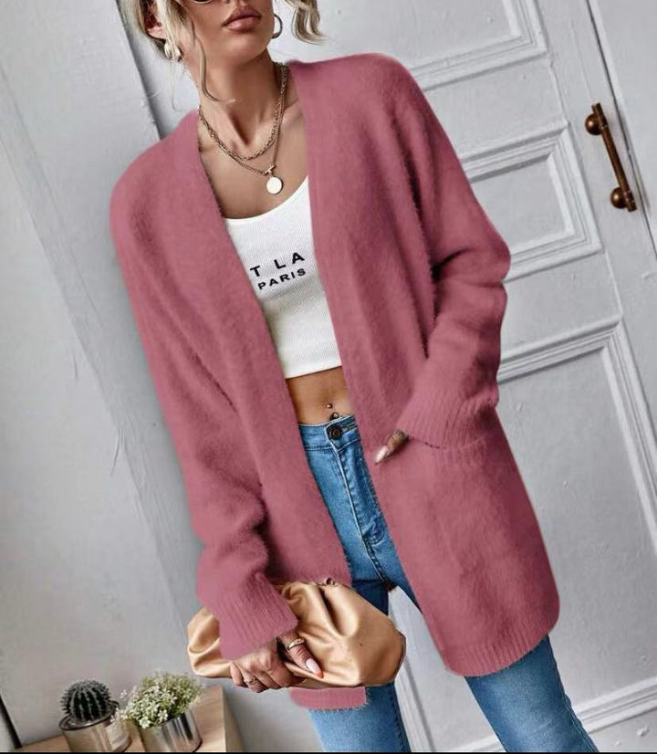 Ladies open cardigan cozy in soft material Lune London