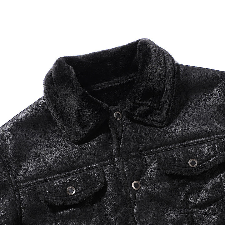 Trendy men's jacket with quilted design and appliques Lune London