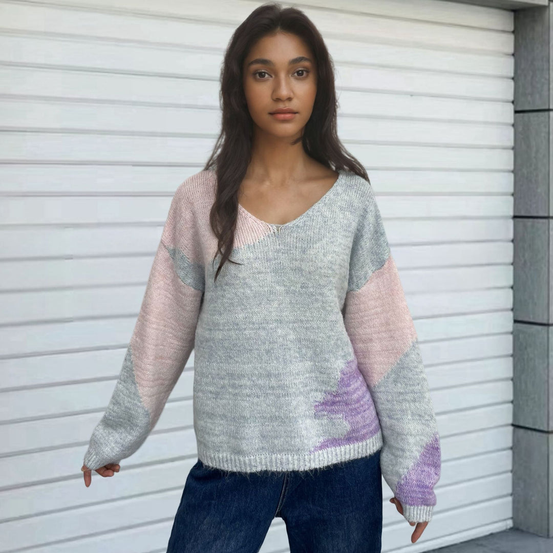 Fashionable women's sweater with a creative color scheme Lune London