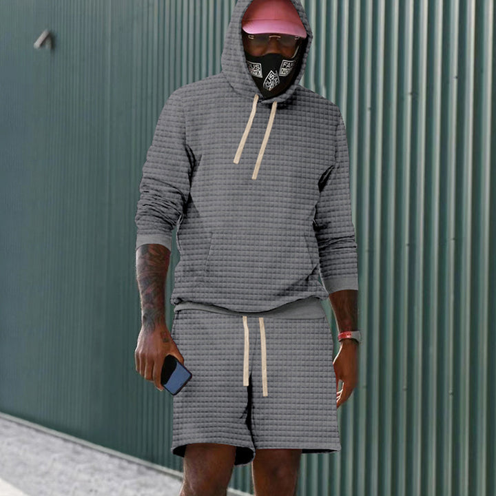 Casual men's set with structured hoodie and shorts Lune London