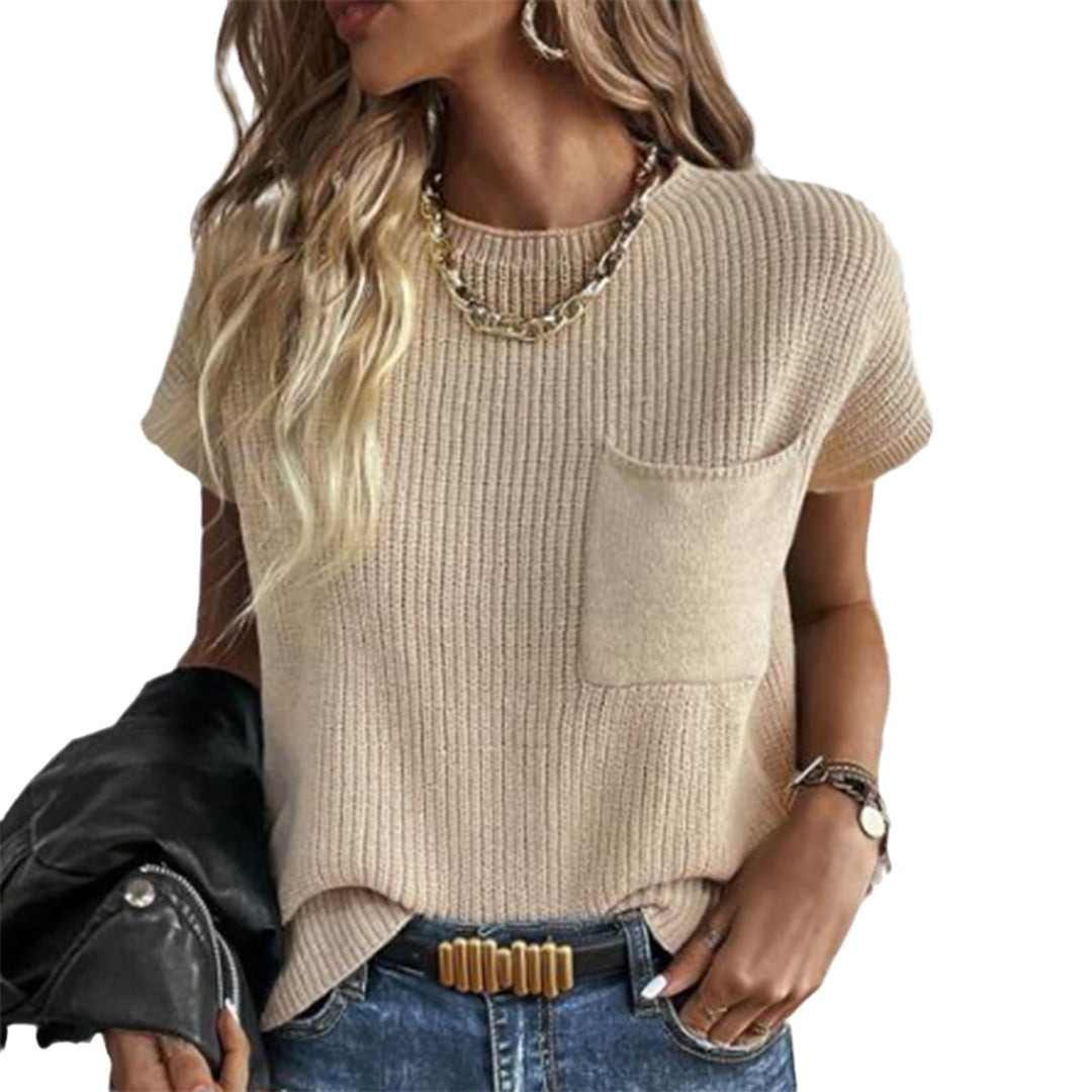 Knitted tank top for women with pockets Lune London