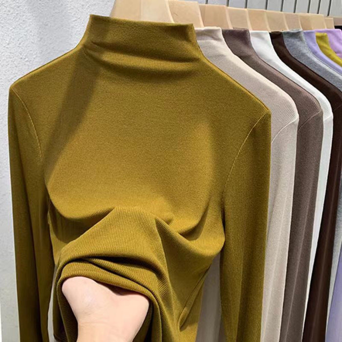 Women's Long Sleeve Turtleneck Sweater made of high-quality Knitting Fabric