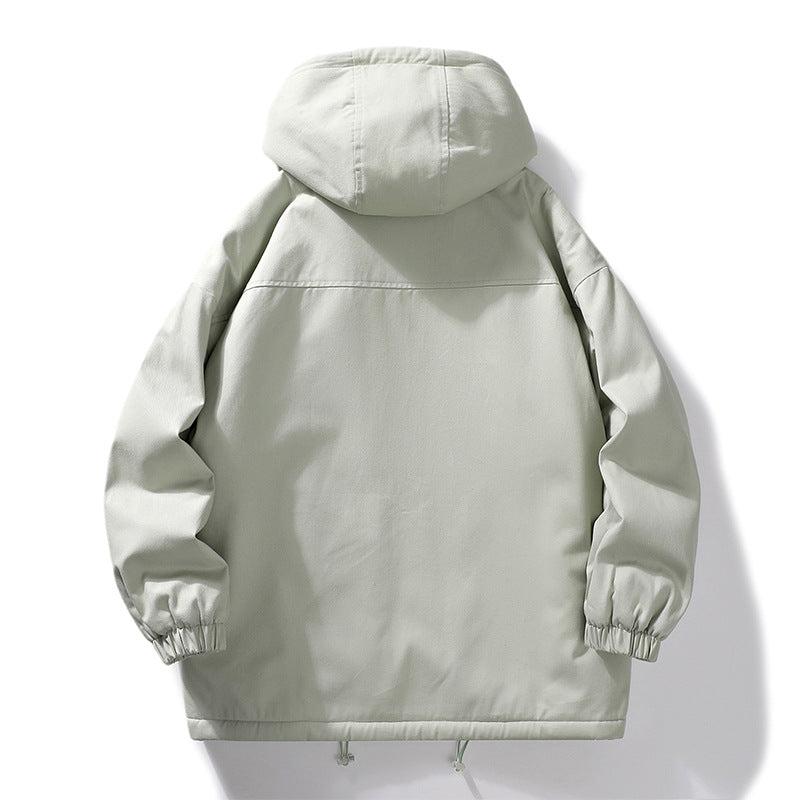 Warm fleece jacket for men with high protective collar Lune London
