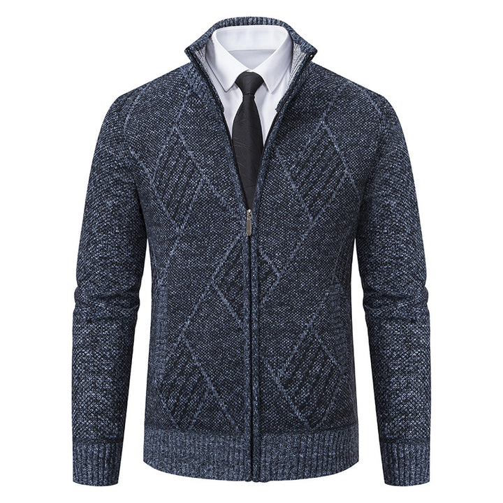 Men's knit jacket with a modern pattern and a slim fit Lune London