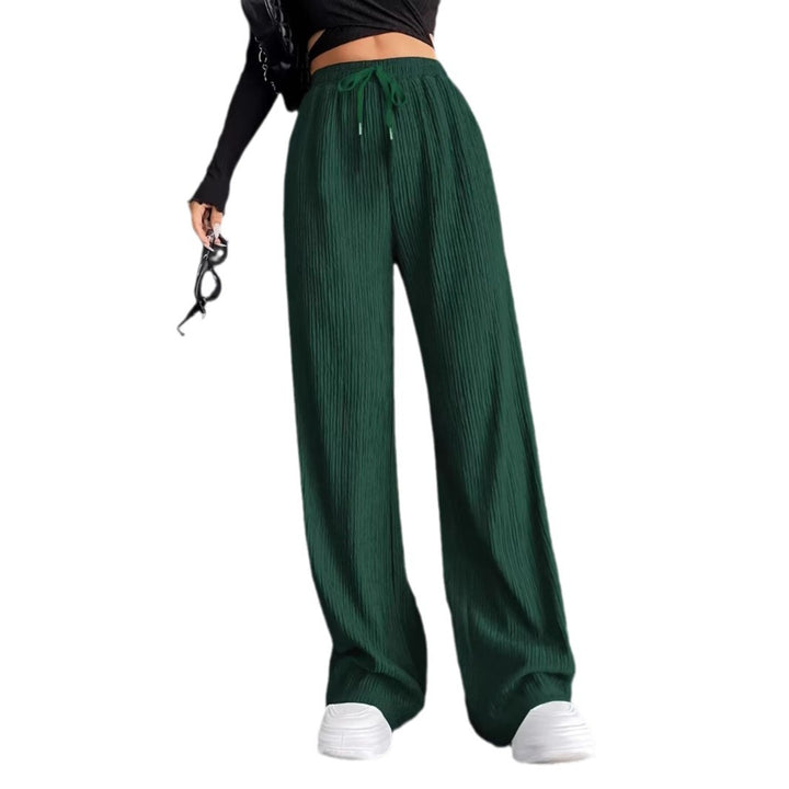 Wide pleated pants for women with elastic waistband Lune London