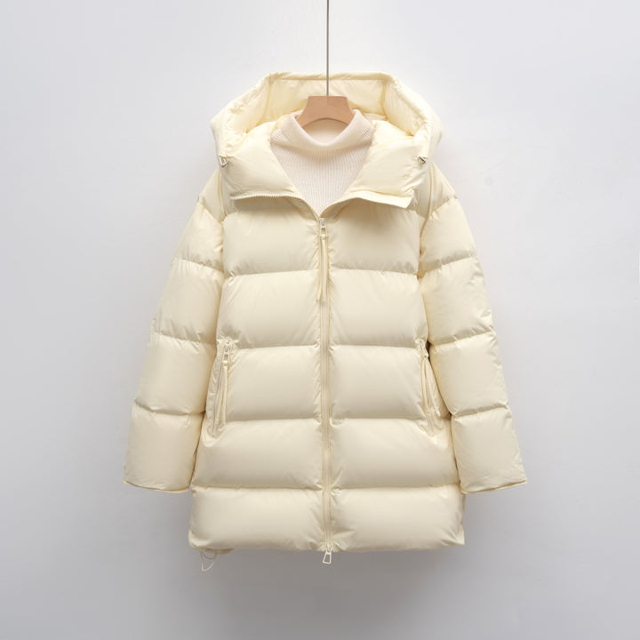 Ladies winter coat in oversized style with hood Lune London