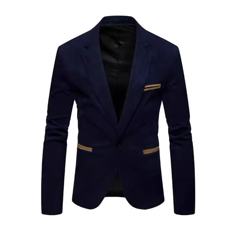 Suede blazer for men with textured surface Lune London