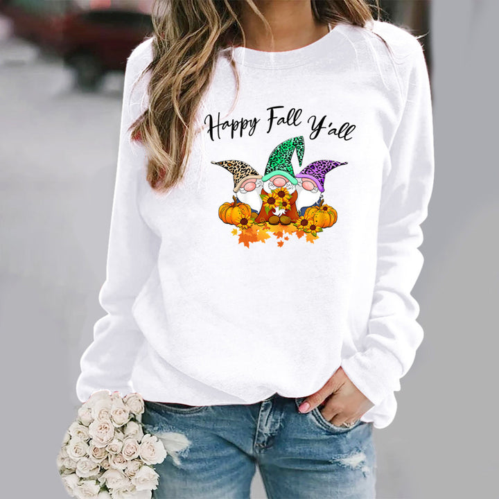 Sweat-shirt pour femmes avec motif automnal et coupe confortable Chic & Stil