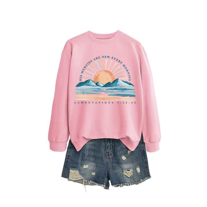 Sweatshirt pour femmes avec design inspirant de lever de soleil et coupe décontractée Chic & Stil