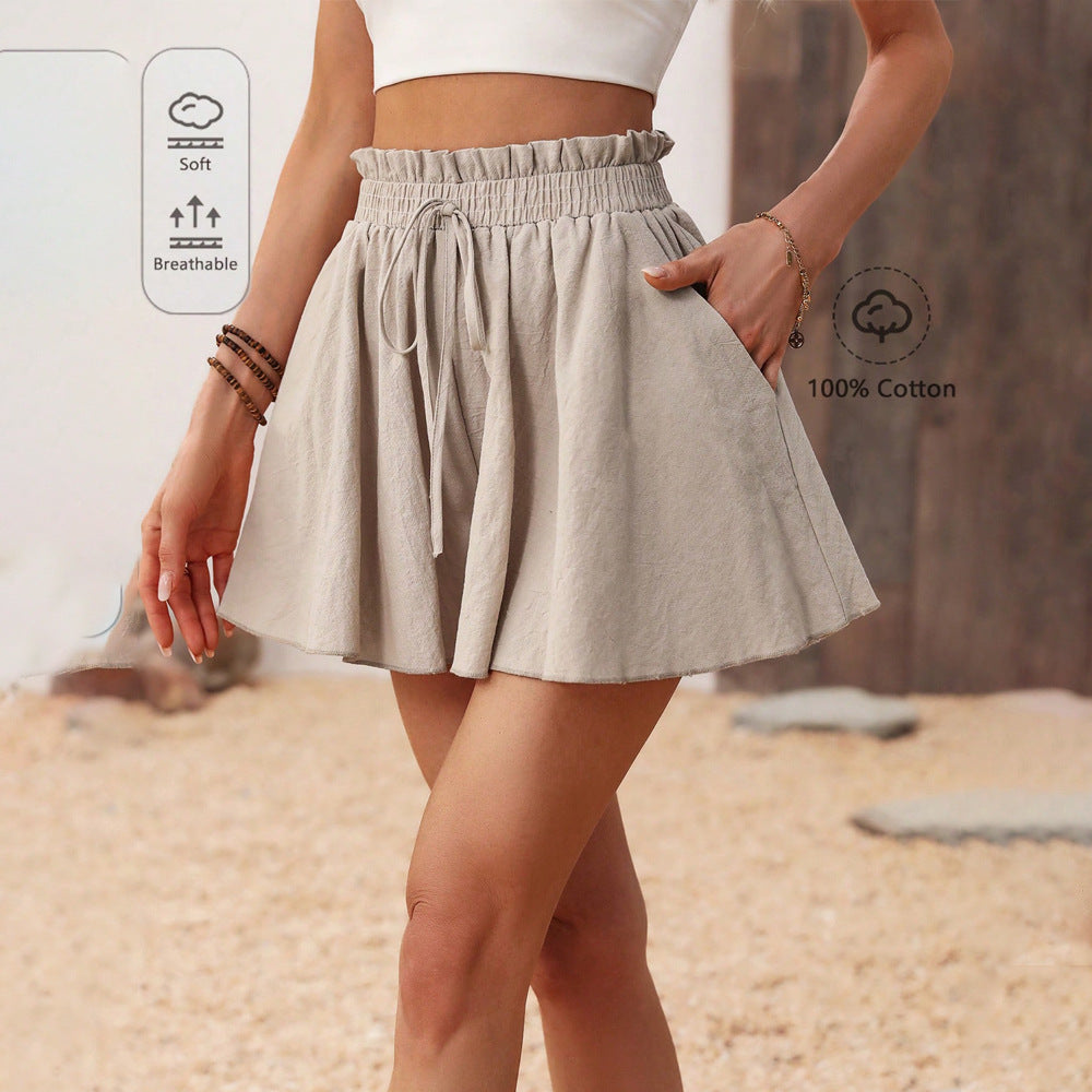 Jupe mini femme avec taille élastique et coupe fluide en A Chic & Stil