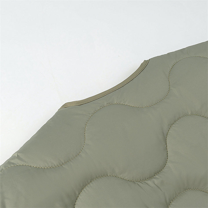 Padded transition jacket for women with large collar Lune London