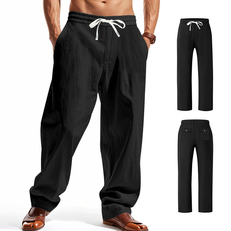 Light casual pants for men with elastic waist and practical pockets Lune London