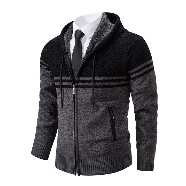Trendy hooded jacket for men with structured design and features Lune London