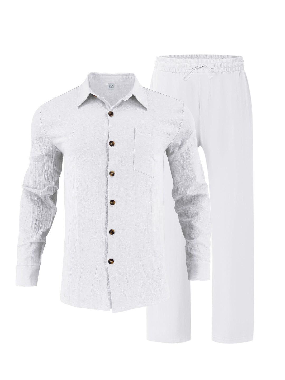 Men's elegant shirt and casual trousers set chic and style