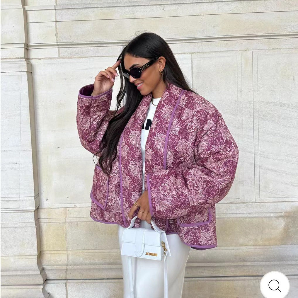Veste tunique imprimée florale pour femmes Chic & Stil