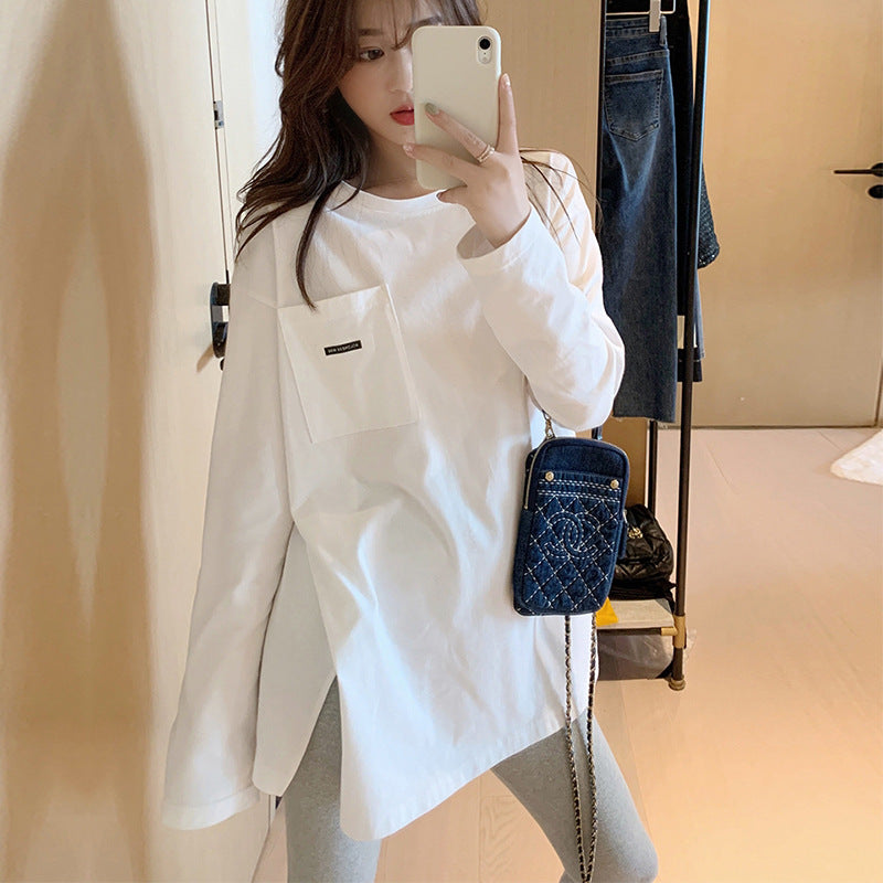 Women's casual long sleeve shirt with pocket Chic & Stil