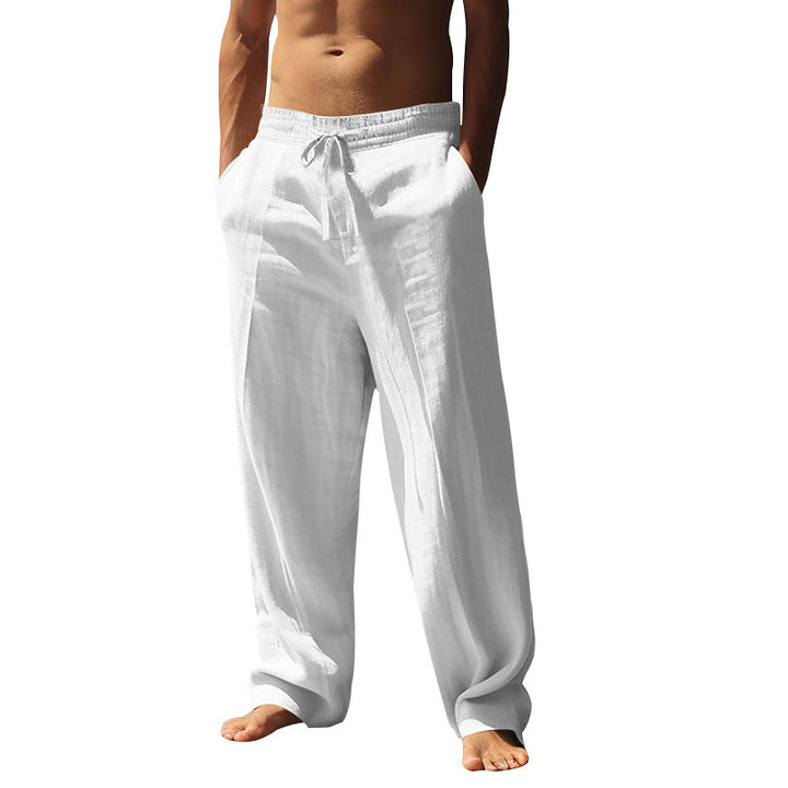 Casual linen pants for men with elastic waistband Lune London