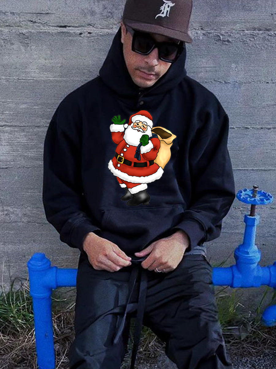 Women's hoodie with soft lining and festive Christmas pattern Lune London