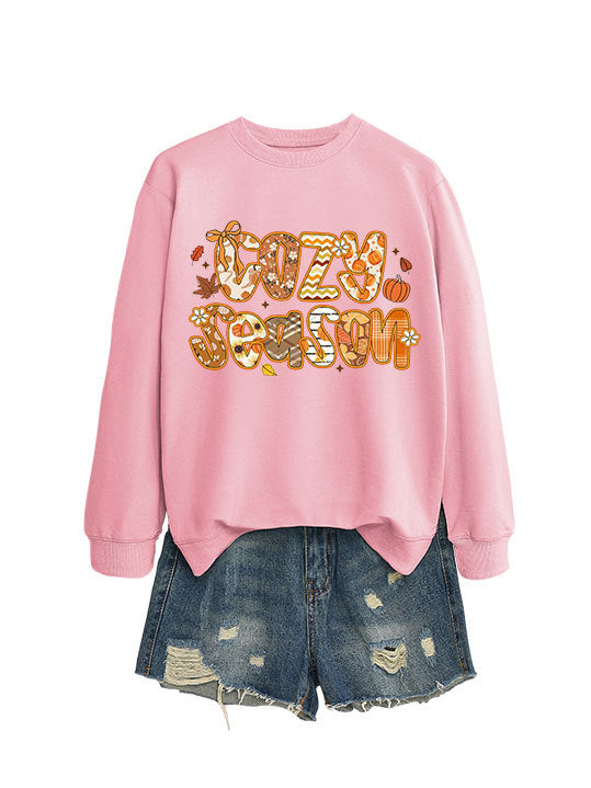 Sweatshirt féminin avec design automnal créatif et coupe décontractée Chic & Stil