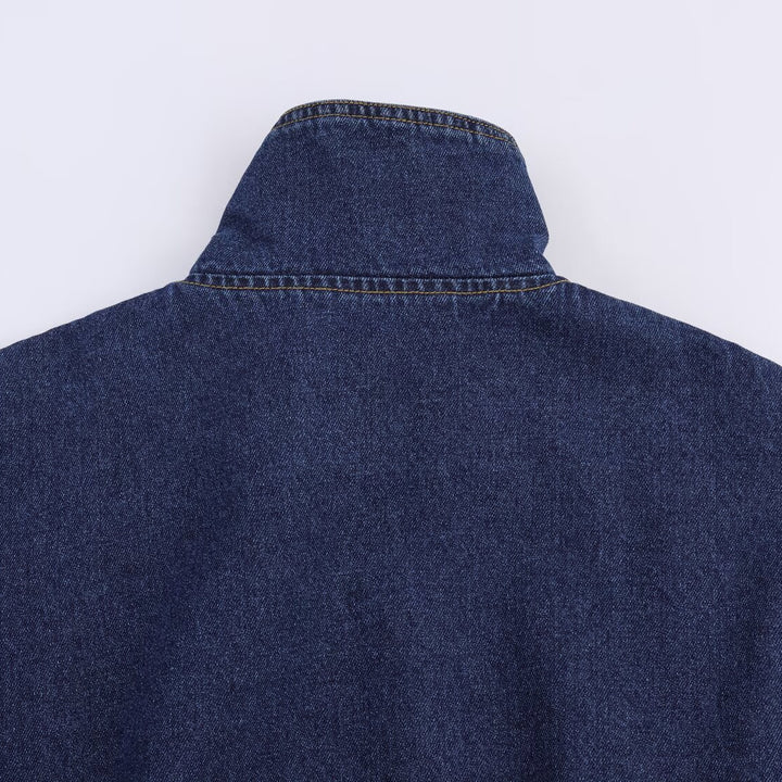 Casual denim jacket for women with high collar and oversized fit Chic und Stil