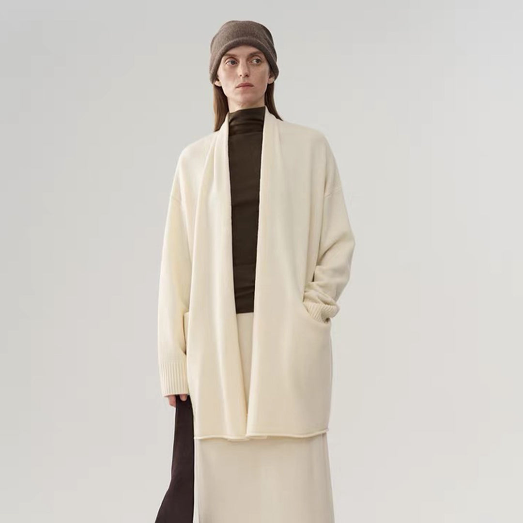 Ladies Elegant Knit Sweater with Long Sleeves and Chic Practical Cut