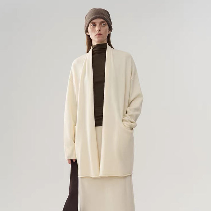 Ladies Elegant Knit Sweater with Long Sleeves and Chic Practical Cut