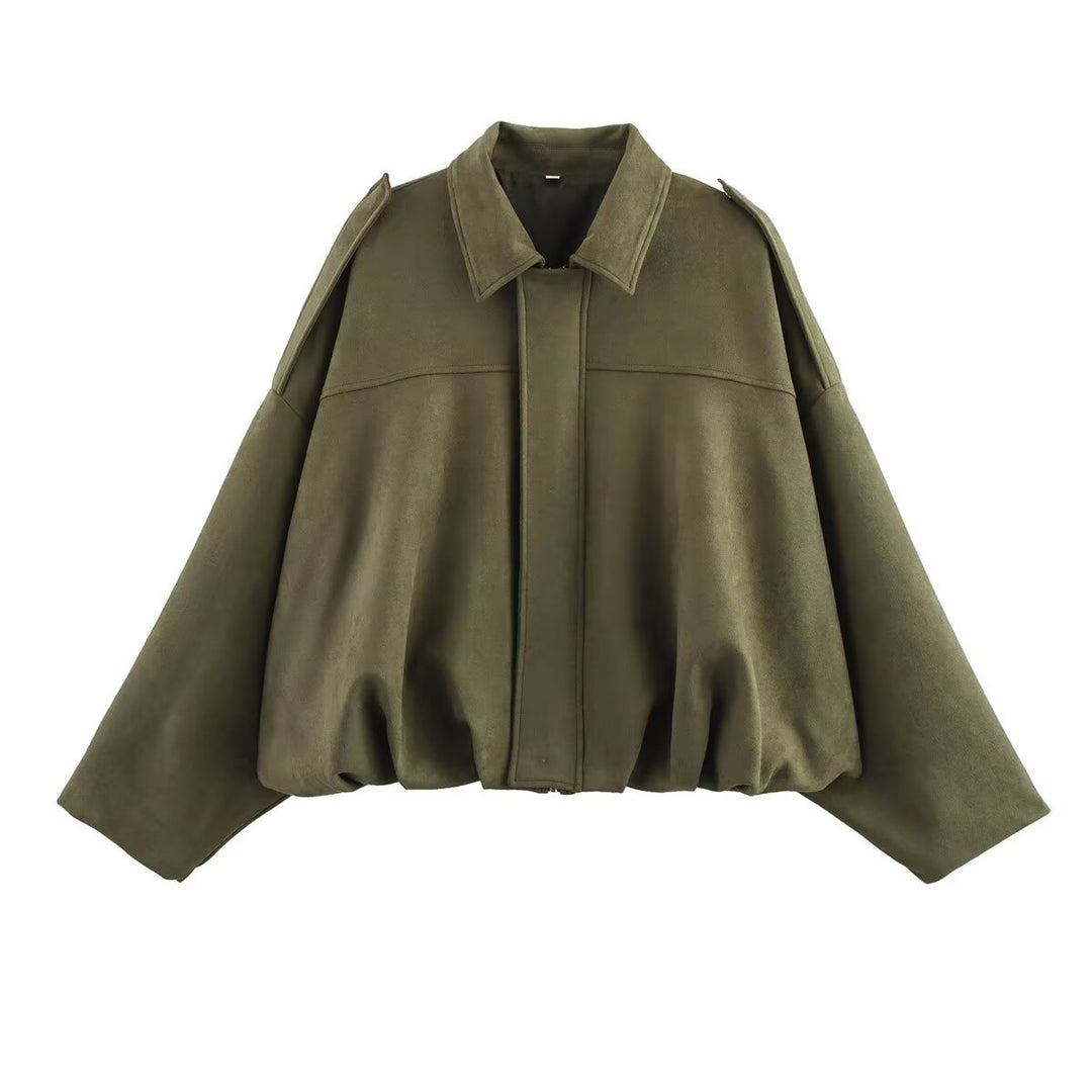 Oversized suede jacket for women with casual cut Lune London