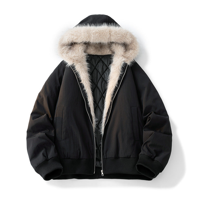 Ladies Soft down jacket with faux fur collar Lune London