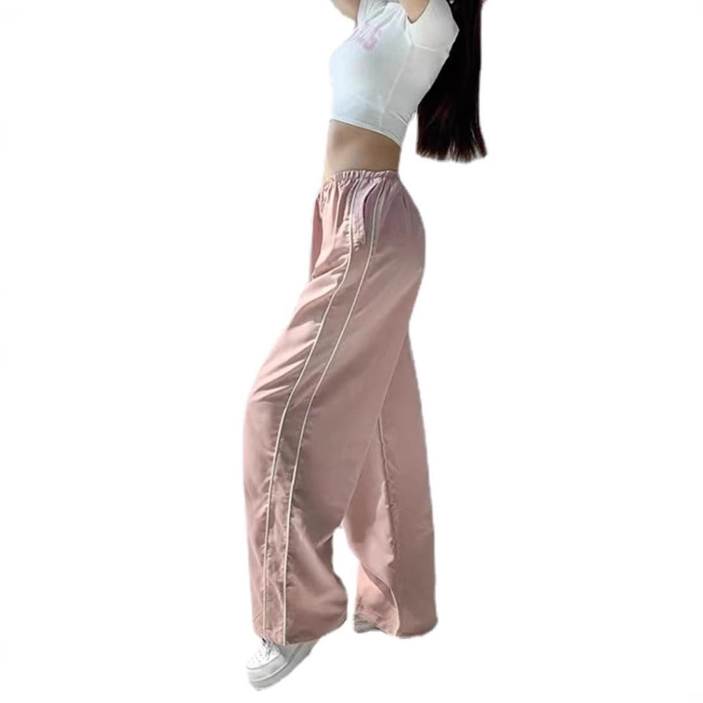 Women's Sporty Pants with Loose Fit and Elastic Waistband Lune London